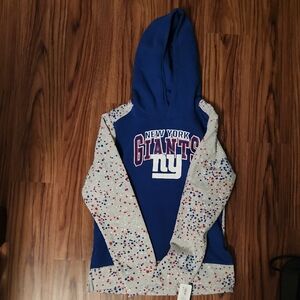 Kids New York Giants Blue and Gray Hoodie